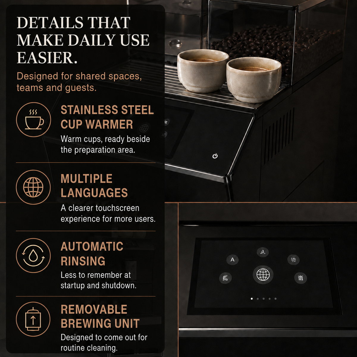 Fully Automatic Commercial Bean-to-Cup Coffee Machine | Sahovia Orivane One