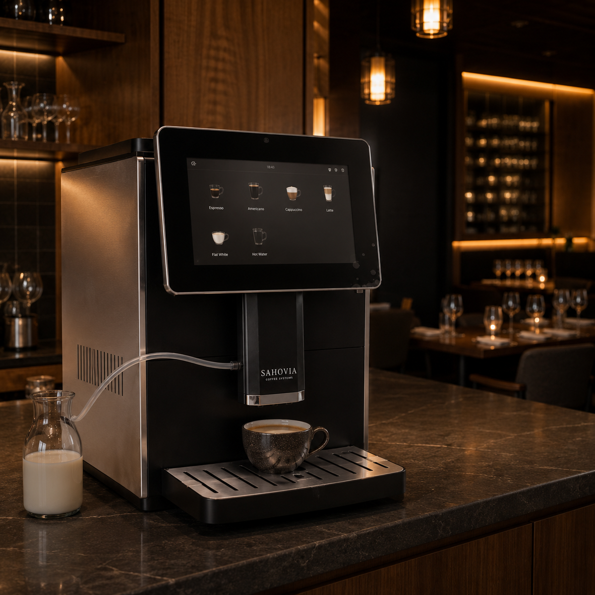 Compact Automatic Bean-to-Cup Coffee Machine for Office | Sahovia Velmora