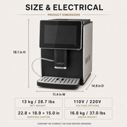 Compact Automatic Bean-to-Cup Coffee Machine for Office | Sahovia Velmora