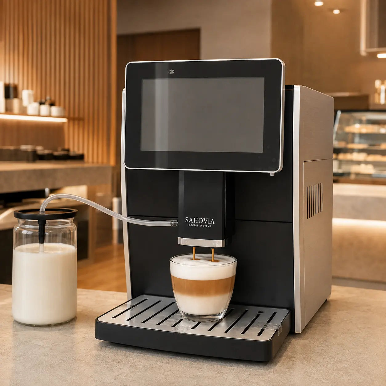 Milk drinks without manual frothing